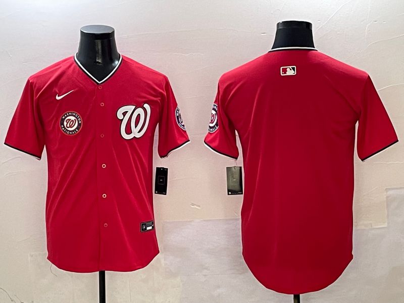 Men Washington Nationals Blank Red Game Nike 2025 MLB Jersey style 3